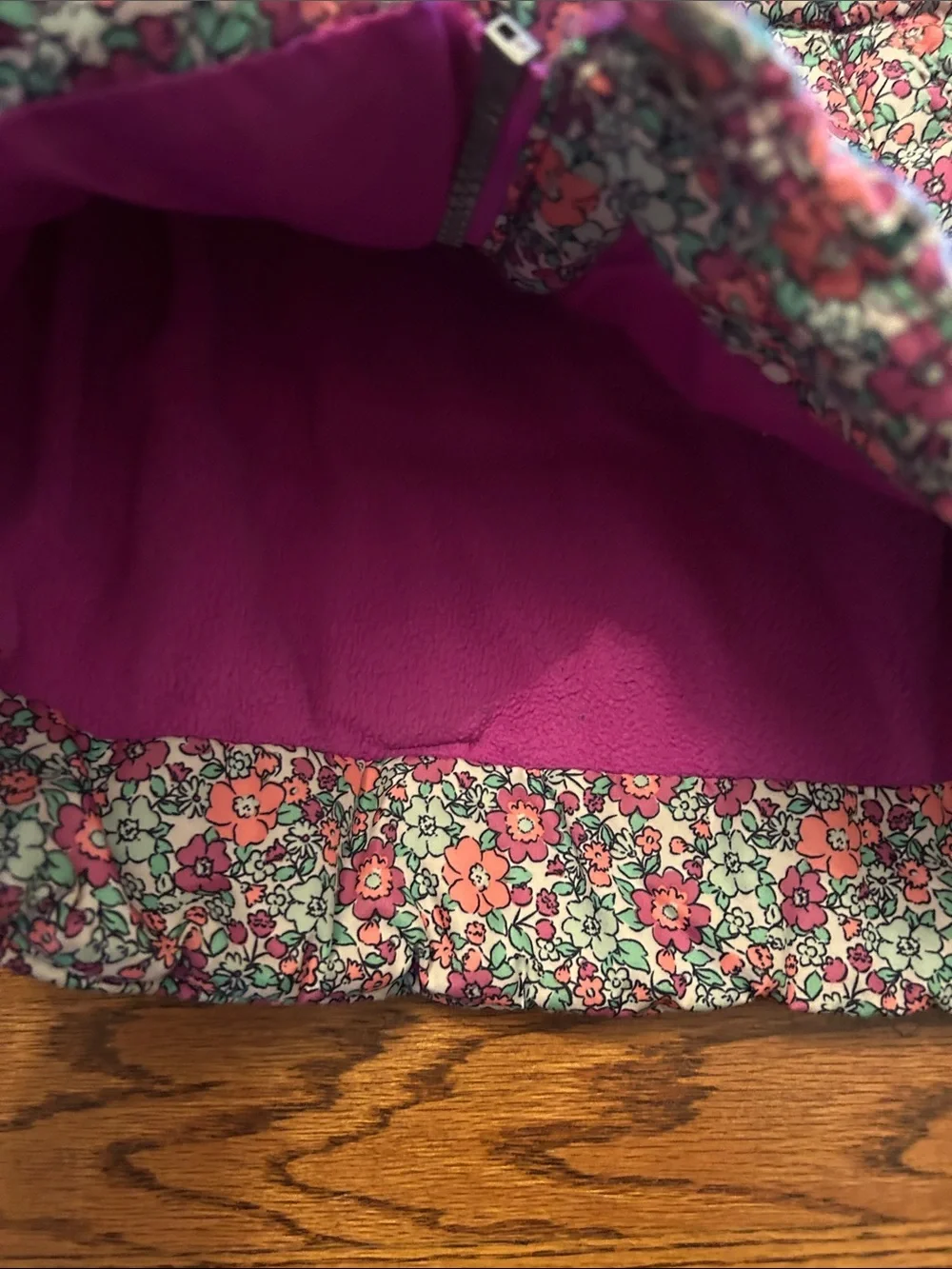 Carter's Floral Hooded Puffer Jacket - Pink, Purple & Teal